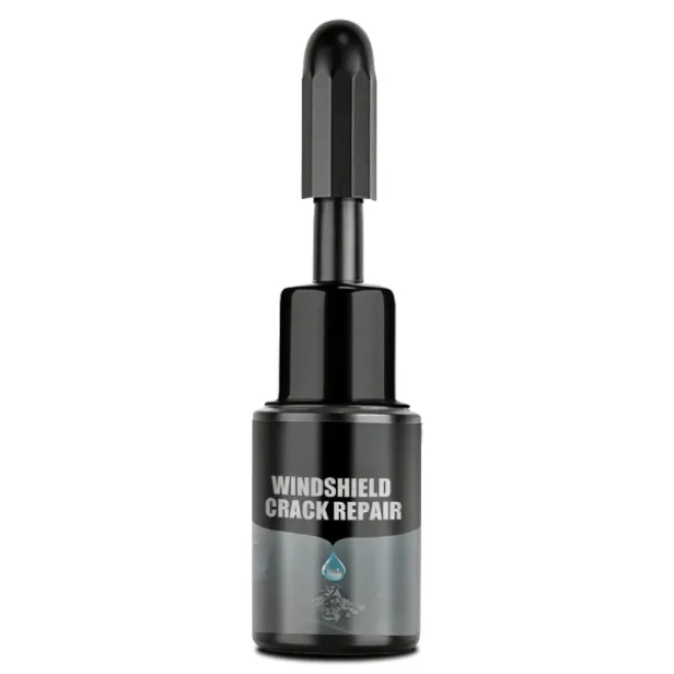 Glasyx resin bottle with black applicator tip and a label reading Windshield Crack Repair